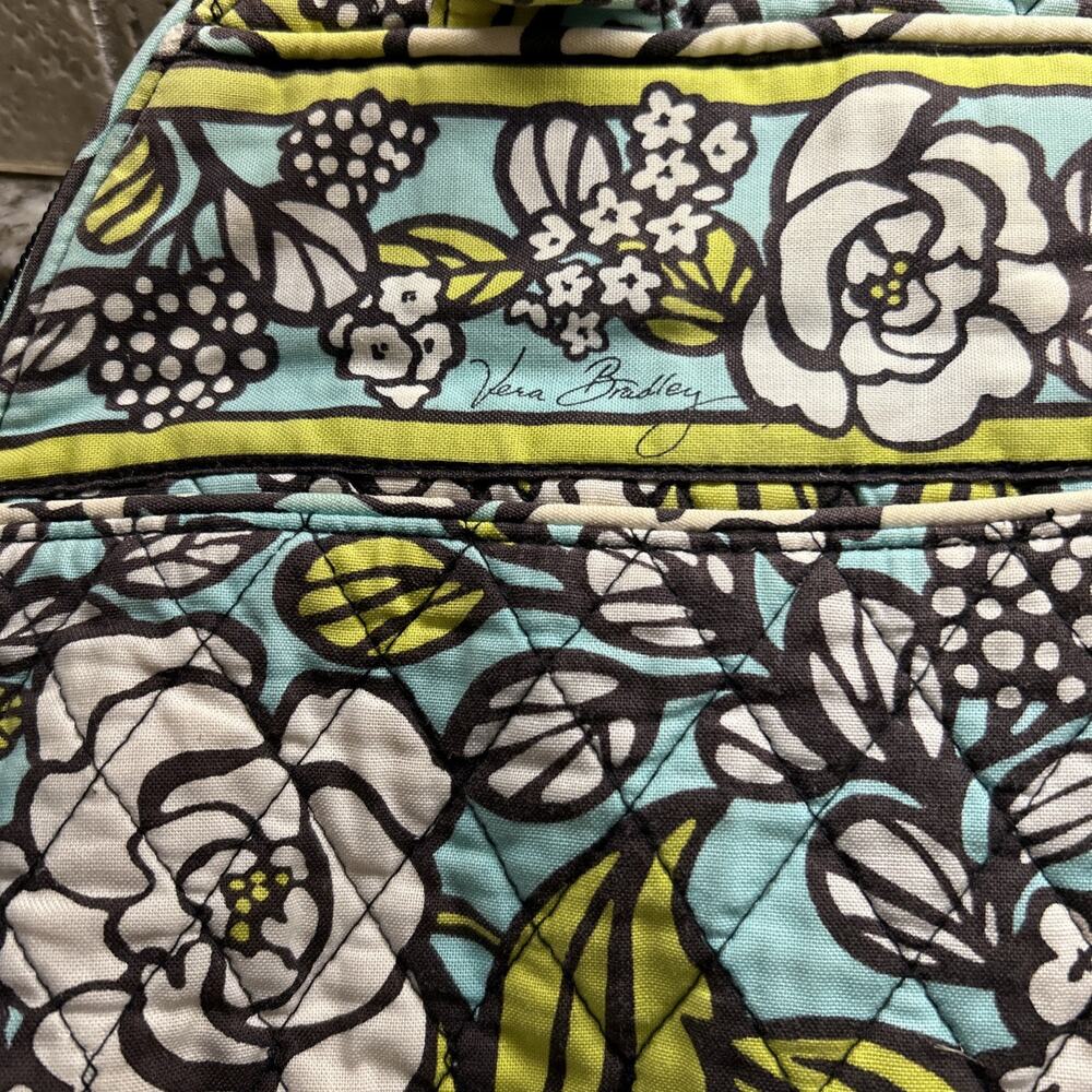 Vera Bradley purse and coin bag Shoulder Bag Satchel Tote green yellow lot 2 - Picture 8 of 12